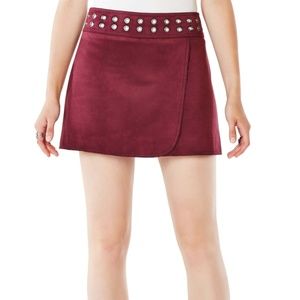BCBG DORTHY FAUX-SUEDE MINISKIRT